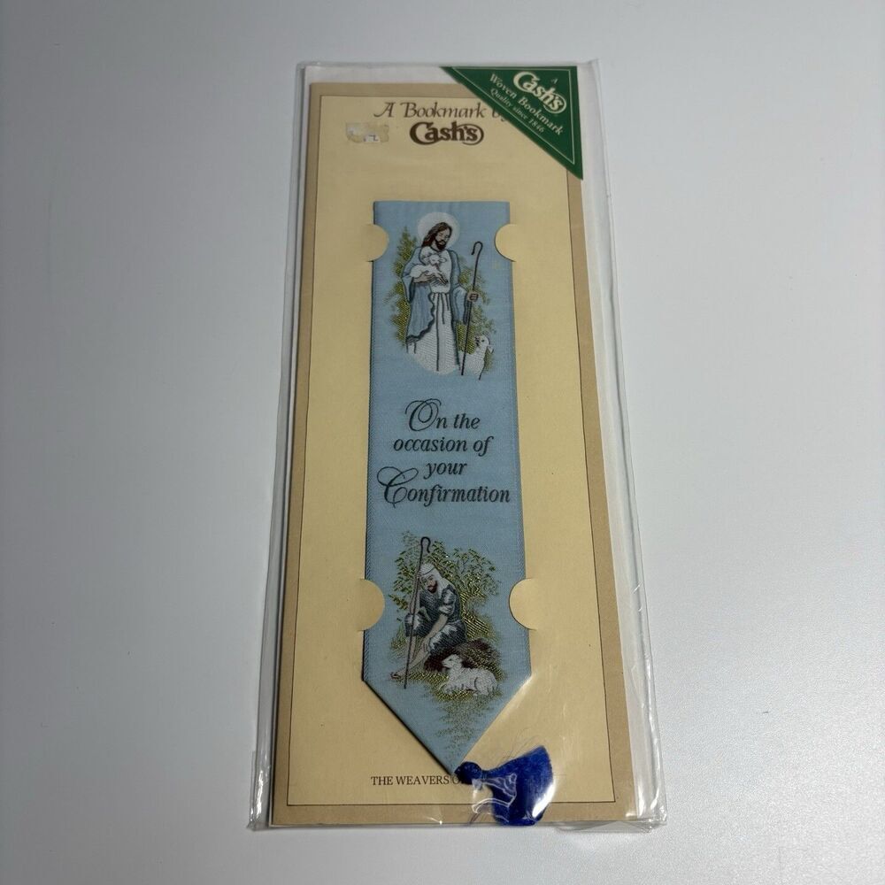 NIP Cash’s Woven Silk Bookmark England Coventry Jesus Confirmation Gift Vintage